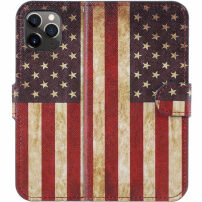 Flip futrola s postoljem retro zastava SAD-a za iPhone 11 Pro - Šareno