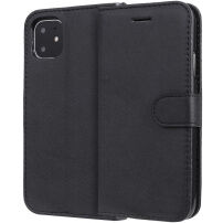 Flip futrola s postoljem od umjetne kože za iPhone 11 - crna
