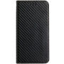Preklopni etui s uzorkom od karbonskih vlakana za iPhone 13 Pro - crno