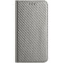 Preklopni etui s uzorkom od karbonskih vlakana za iPhone 13 Pro - sivo