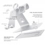 Bestand 3u1 postolje u stanici za iPhone / Apple Watch / AirPods - srebrna