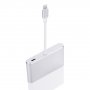 Adapter 8pin Lightning male za HDMI / VGA / audio female za iPhone / iPad - bijela