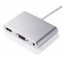 Adapter 8pin Lightning male za HDMI / VGA / audio female za iPhone / iPad - bijela