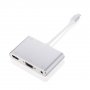 Adapter 8pin Lightning male za HDMI / VGA / audio female za iPhone / iPad - bijela