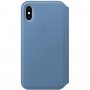 Apple Folio kožna flip futrola za iPhone XS - kukuruzno-plava