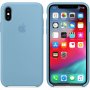 Apple silikonska maskica za iPhone XS - kukuruzno-plav