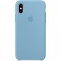 Apple silikonska maskica za iPhone XS - kukuruzno-plav