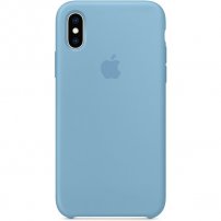 Apple silikonska maskica za iPhone XS - kukuruzno-plav
