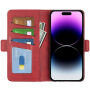 Preklopna futrola od PU kože za iPhone 15 Pro Max - crvena