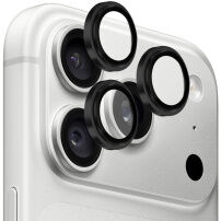 Rurihai Kaljeno staklo s metalnim okvirom za zaštitu leća stražnje kamere za iPhone 18 Pro / 18 Pro Max - crna