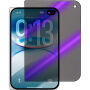Matno kaljeno Anti-Spy i Anti-Blue-Ray staklo s crnim okvirom za prednji zaslon za iPhone Duo