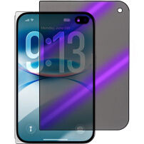 Matno kaljeno Anti-Spy i Anti-Blue-Ray staklo s crnim okvirom za prednji zaslon za iPhone Duo