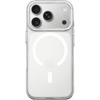 Prozirna maska od tvrde plastike s bijelim MagSafe za iPhone 17 Pro Max / 18 Pro Max - prozirna