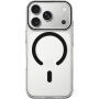 Prozirna maska od tvrde plastike s crnim MagSafe za iPhone 17 Pro Max / 18 Pro Max - prozirna