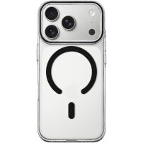 Prozirna maska od tvrde plastike s crnim MagSafe za iPhone 17 Pro Max / 18 Pro Max - prozirna