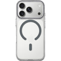 Prozirna maska od tvrde plastike sa sivim MagSafe za iPhone 17 Pro Max / 18 Pro Max - prozirna