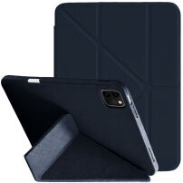 XDcase Y-fold futrola s origami stalakom i prostorom za Apple Pencil za iPad Pro 12,9" (2018-2022) - tamnoplava
