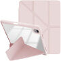 XDcase futrola s origami stalkom i prostorom za Apple Pencil za iPad Air 13" (2024-2026) / Pro 12,9" (2018-2022) - ružičasta