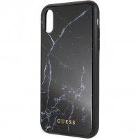 Guess originalna maskica crna mramor za iPhone XR - crna