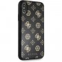 Guess Layer Glitter Peony maskica za iPhone X / XS - crna