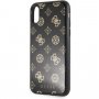Guess Layer Glitter Peony maskica za iPhone X / XS - crna