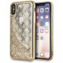 Guess originalna prozirna maskica sa šljokicama za iPhone X / XS - zlatna