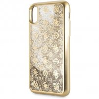Guess originalna prozirna maskica sa šljokicama za iPhone X / XS - zlatna