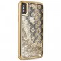 Guess originalna prozirna maskica sa šljokicama za iPhone X / XS - zlatna