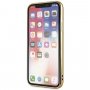 Guess originalna prozirna maskica sa šljokicama za iPhone X / XS - zlatna