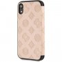 Guess Debossed Peony flip futrola za iPhone XR - bež