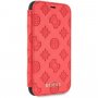Guess Debossed Peony flip futrola za iPhone XR - crvena