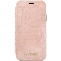Guess maskica sa strukturom krokodilske kože za iPhone X / XS - svijetlo ružičasta