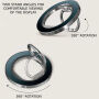 Burga Black Hole magnetski MagSafe okretni 360° Stalak za iPhone - srebrni
