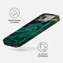Burga Tough maska s uzorkom i MagSafe za iPhone 17 Pro / 18 Pro - Emerald Pool