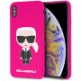 Karl Lagerfeld Body Iconic silikonska maskica za iPhone XS Max - fuksija